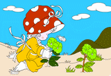 Jogo de Colorir a Menina Jardim 