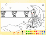 Jogo de Colorir a Princesa no Mundo da Lua 