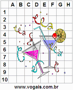 Imagem Quadriculada Com Sete Erros Tema Coquetel