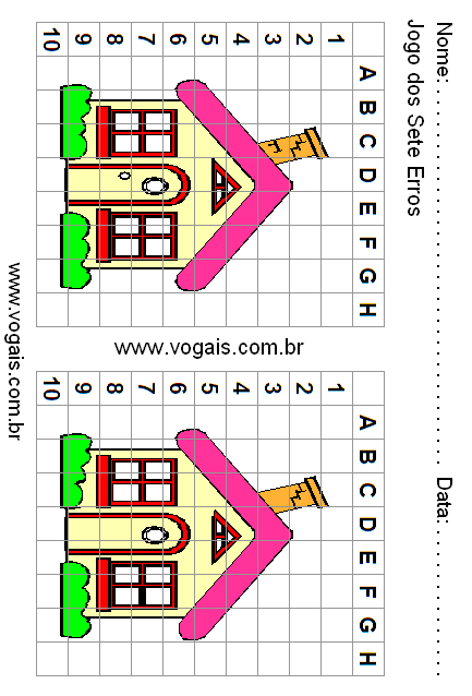 Jogo dos Sete Erros Casa Amarela