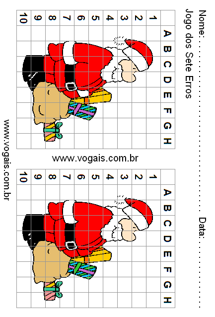 Jogo dos Sete Erros Papai Noel